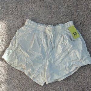 Women's Cream Athletic Shorts